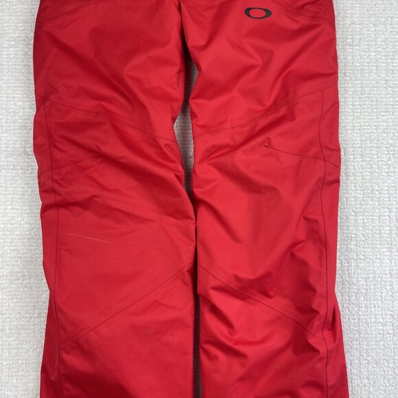 Y2K Oakley Snow Pants Mens Small Red Insulated Fleece Lined Ski Snowboarding - Picture 3 of 16